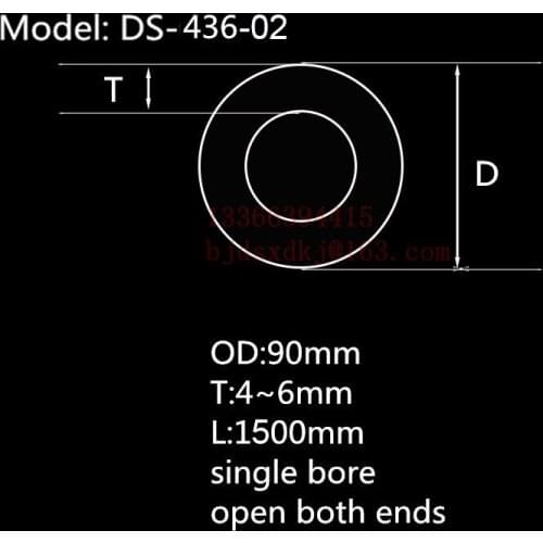 99.5%Al2O3 Heat Resistant Furnace Corundum Tube OD90*ID80*L1500mm/High Temperature Laboratory Tube Furnace Use Alumina Tube
