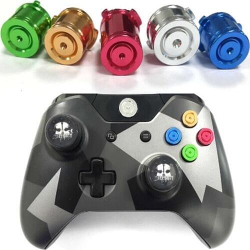 ABXY&Guide Chrome Aluminum Metal Colorful Bullet Custom Buttons For Xbox One Slim/ONE Elite/ONE X Game Controller Accessories