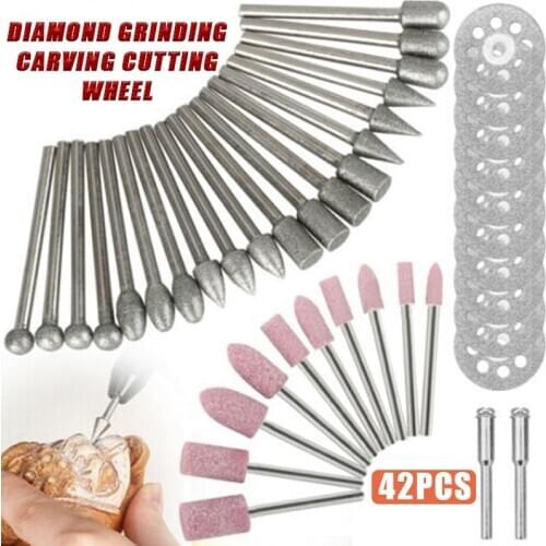 Diamond Grinding Cutting Carving Bit Set For Rotary Tool Stone Glass Tile Engraver Rotary Power Electric Drill Tool Accessories