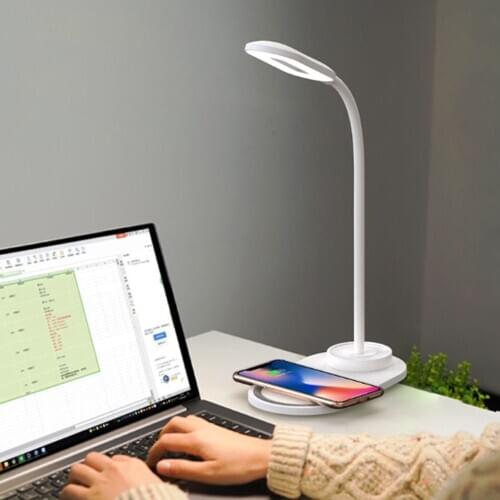 Wireless Charger 10W LED tricolor table lamp Fast Charge Light For iPhone X 11pro For huawei P40 Edge Qi Wireless Charging