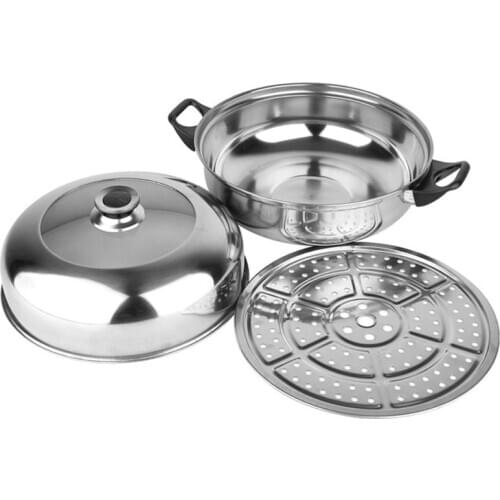 28cm Stainless Steel Double-layer Steamer Multi-functional Soup Pot For Gas Cookers Cooking Pot Stainless Steel Cooking Pot Inox