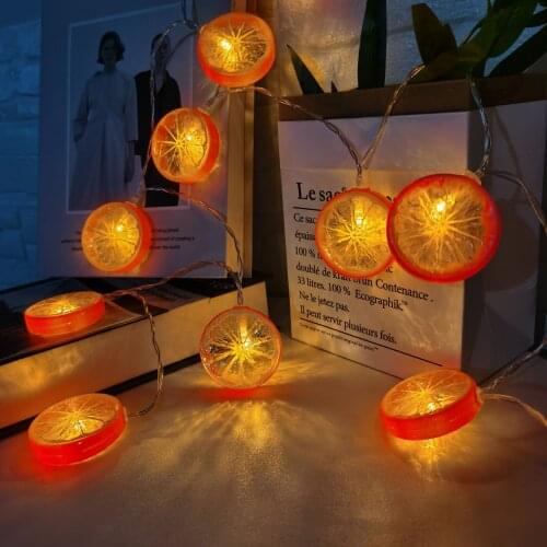 3Meters 20 LED Battery-powered Lemon String Lights Halloween Fairy Lighting Strings for Outdoor Holiday Wedding Decorative Light