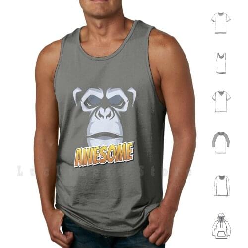 Gorilla Anonymous Awesome No More Games tank tops vest 100% Cotton Anonymousgorilla Hackinggorilla Cyberspace
