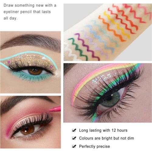 HANDAIYAN 20 Colors Ultra-fine Eyeliner Pencil Waterproof Matte Eyeliner Gel Lasting Professional Non-smudge Eyes Makeup TSLM1