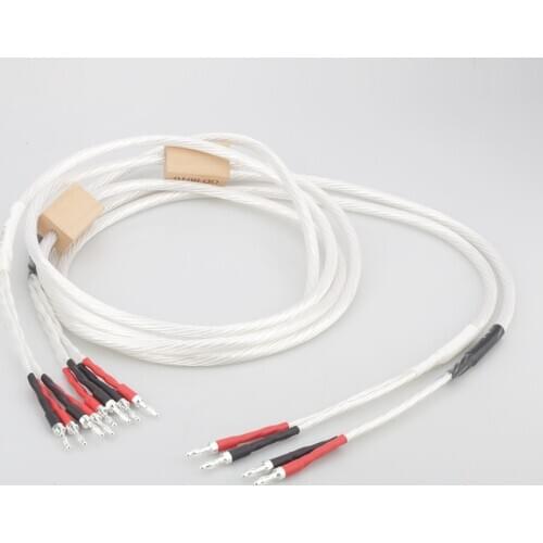 New Hi End 2.5M Nordost Odin Speaker cable Biwire speaker cable banana terminal silver plated hifi speaker