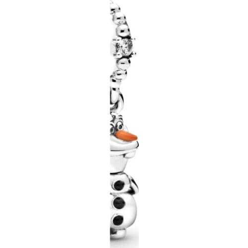 Frozen Olaf Pendant Fit Original Pandora Charms Bracelet Women Cute Cartoon Snowman Beads for Jewelry Making DIY Pulseras Dangle