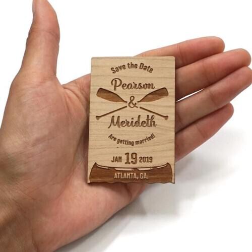 Customized Wedding Save the Date Wood Favors, Wood Magnets, Engraved Wood Wedding Gifts for Guests Wedding Souvenirs Decoration