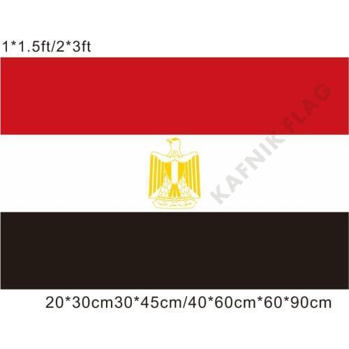 KAFNIK,free shipping 20*30cm/30*45cm/40*60cm/60*90cm small flags Egypt Flag for Countries World Event Decorative Flags