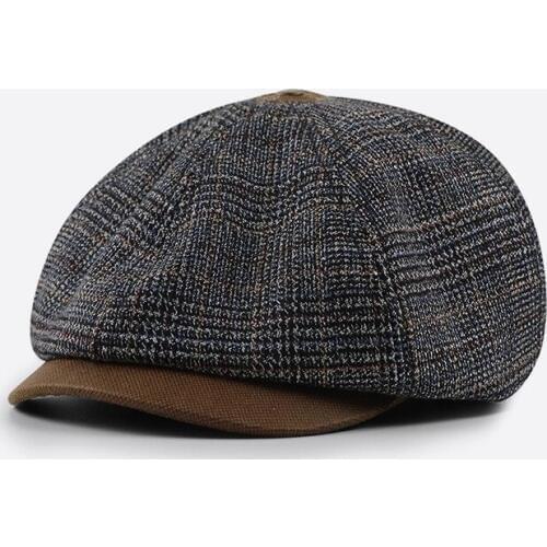 Men Hat Octagonal Cap Autumn Winter Newsboy Beret Flat Retro Spring Painter Outdoor Accessory