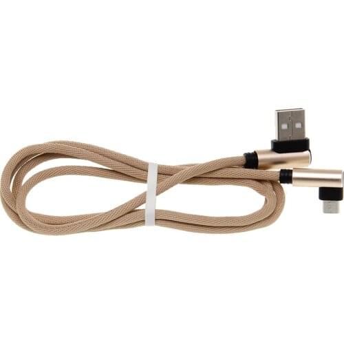 90 Degree Elbow Nylon Data Cable Micro USB Type C Cables for IPhone Samsung LG Mobile Phone Charging Charger Cord 500pcs/lot