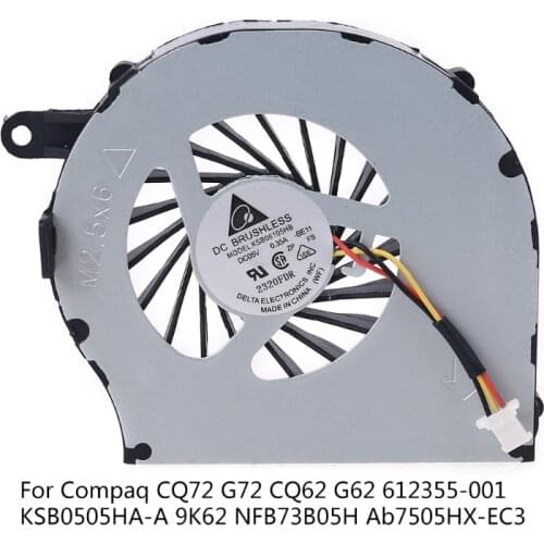 2021 New Laptop CPU Cooler Fan for Compaq CQ72 G72 CQ62 G62 612355-001 KSB0505HA-A 9K62 NFB73B05H Ab7505HX-EC3