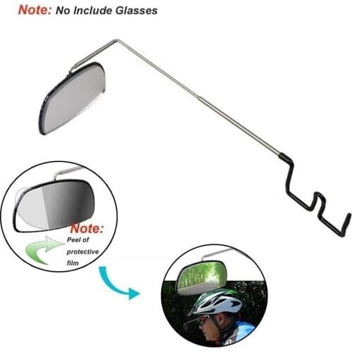 Bike Aluminium Alloy Bike Bicycle Cycling Riding glasses Rear Rearview Mirror 360 View Mount adjustment Eyeglass Helmet S9B2