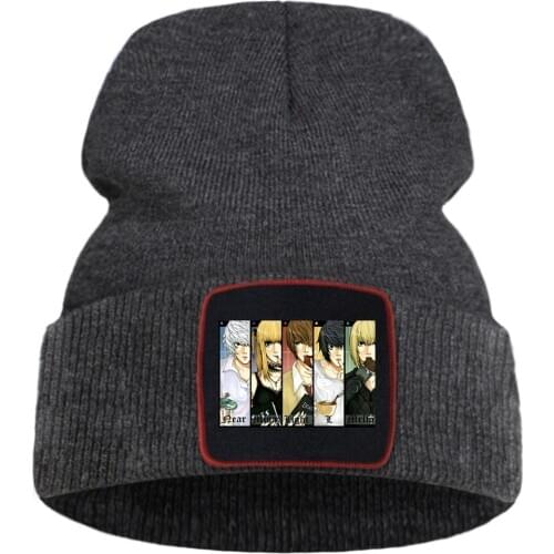 Death Note Japan Anime Cool Print Hot Sale Autumn Hat Outdoor Casual Beanie Hat Wool Fashion Unisex Hats Flexible Creative Hat