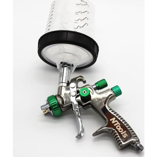 Spray gun PPS disposable cup spray gun 1.3mm gravity feed type adapter pot spray gun gravity feed paint gun pneumatic spray gun