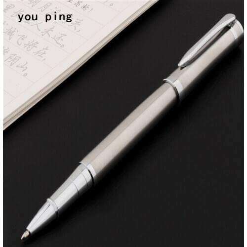 Luxury pen high quality 030 Silver Business office Rollerball Pen New School student stationery Supplies Ballpoint Pens
