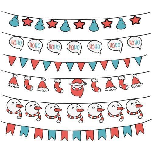 AZSG Christmas Flag Snowman Stamps for Scrapbooking Transparent Silicone DIY Photo Album Decorative Card Chapter 12*12cm
