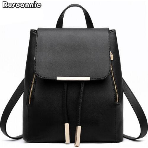Backpack Women Leather Backpacks High Quality Pu Bagpack Mochila Feminina Rucksack Female School Bags