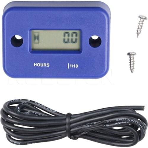 Sikeo Newest LCD Display Digital Hour Meter For Motorcycle Bike Boat Engines Waterproof Engines Gauge Hour Meter