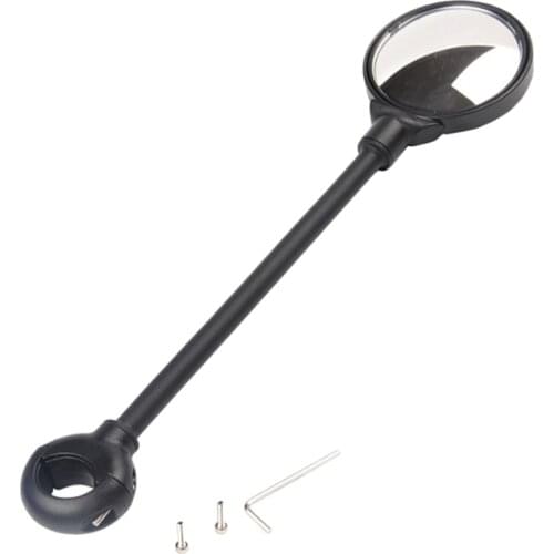 Bicycle Rearview Handlebar Wide-Angle Convex Mirror for Dia. 22-27 Handlebar