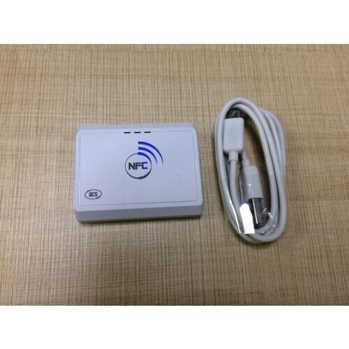 White Bluetooth 13.56MHZ NFC Smart Card Reader Writer Contactless Card Reading Terminal Use To Connect Mobile Phone ACR1311U
