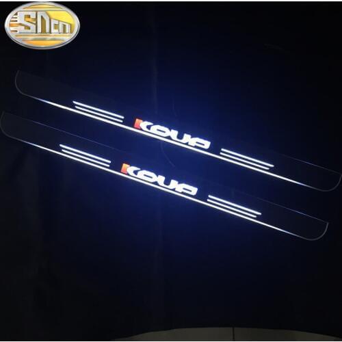 SNCN 2PCS Waterproof Acrylic Moving LED Welcome Pedal Car Scuff Plate Pedal Door Sill Pathway Light For Kia Cerato 2 Koup