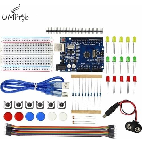 Starter Kit UNO R3 mini Breadboard LED jumper wire button for arduino compatile