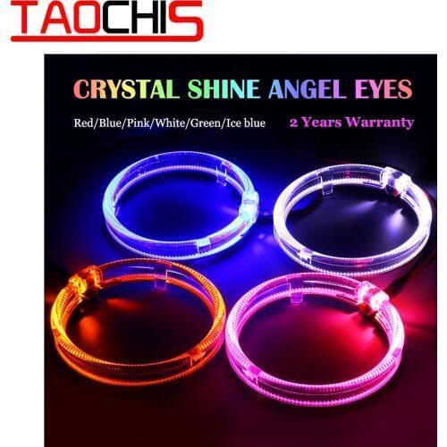 TAOCHIS 95mm LED Ring Optical Guide Angel Eyes Head lamp Day Time Running Light DRL For BMW Benz Chevrolet Toyota Mazda