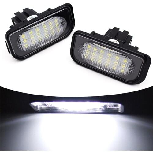 2PCS LED number License Plate Light lamp car light assembly for Mercedes-Benz C CLK Class W203 4-door Sedan W209 coupe C209 A209