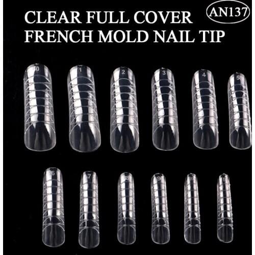 TSZS120PCS false nail art dual nail system form Acrylic Nail Gel French Mold Artificial Tips