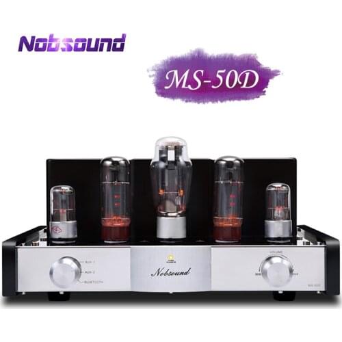 Nobsound MS-50D Bluetooth Home Power Amplifier 5Z3p or 5U4G 6N8P EL34 HI-FI 2.1 Channel Vacuum Tube Stereo Audio AMP