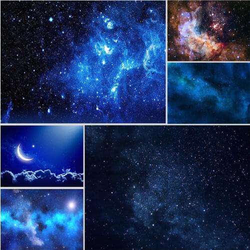 Stars Starry Dark Sky Night Photography Backdrop Customized Fond Background for Baby Children Portrait Photocall Photo Studio