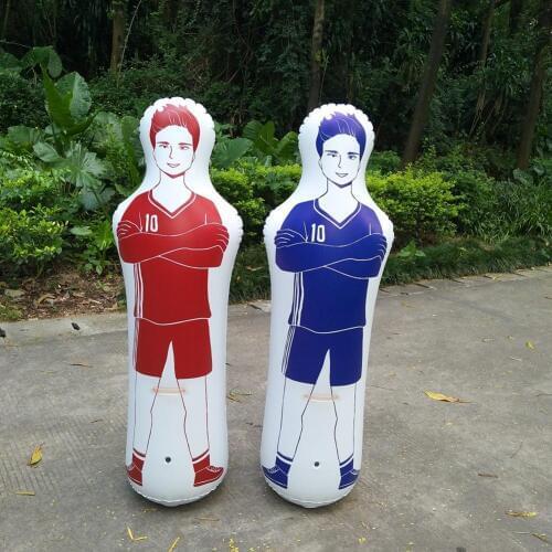 160CM PVC Adult Inflatable Football Training Goal Keeper Tumbler Air Soccer Training Dummy Tool Inflatable Tumbler Wall