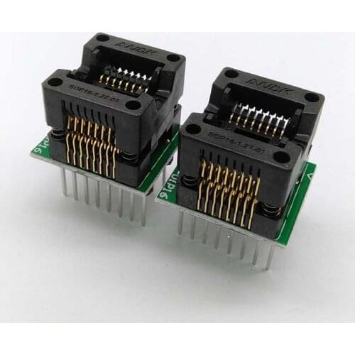 2 PCS / Lot SOP16 150mil Programming Socket OTS-16-1.27-03 IC Test Socket Conversion Block Programmer Adapter Plug