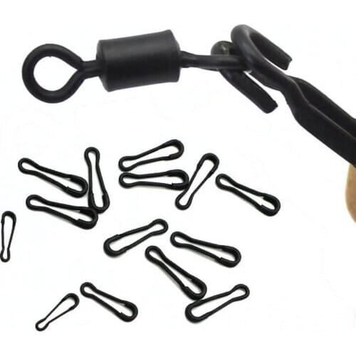 20PCS Carp Fishing Quick Links Quick Change Clip Kwik Link Swivels Snap Clips Connector for Carp Rig Terminal Tackle Accessories