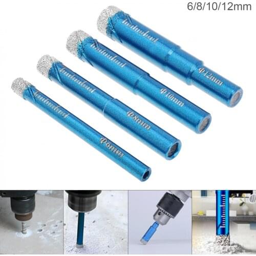 4Pcs/Set Electric Drill Drilling Bit Granite Marble Dry Hole Puncher Built-in Cooling Wax new