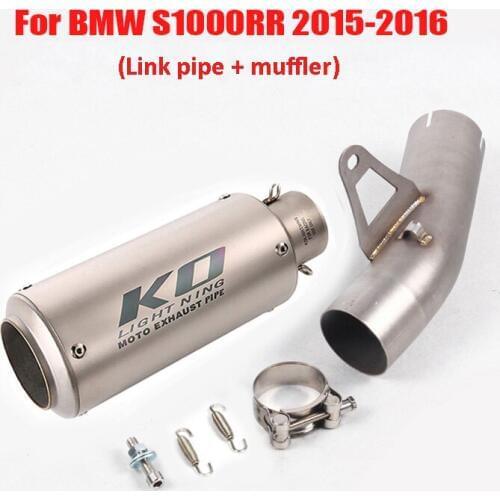 60.5mm Motorcycle Exhaust Pipe Escape Muffler Pipe Modified Connector Middle Pipe for BMW S1000RR 2015 2016