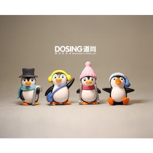 Antarctic Little Penguin Baby Cute Cartoon Little Animal Model Landscape Decoration Figurine Action Figures Scene Material Toys
