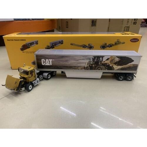 CAT CT660 Day Cab Tractor With Mural Trailer 1:50 Scale Metal Model By DieCast Masters DM85666 New in Box