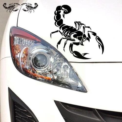 Black Supply Personalized Car Stickers Car Garlands Rear Scratches Car Scorpion Bumper Car Front Cover Stickers And Sticker C4T0