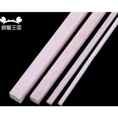 20pcs/lot 250mm long 3x3/4x4/5x5/8x8/10x10mm Square wooden bar Balsa Wood Sticks Strips for airplane/boat model DIY