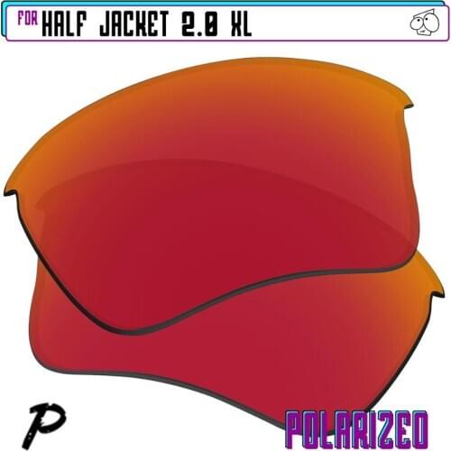 EZReplace Polarized Replacement Lenses for - Oakley Half Jacket 2.0 XL Sunglasses - Red P