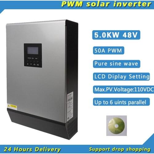 5KVA 48V Hybrid Solar Inverter Pure Sine Wave PWM 50A Solar Charge Controller With Parallel Function Free Monitoring Software