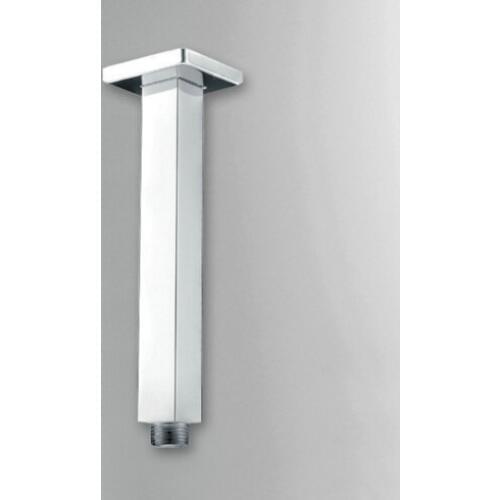 Chrome Bathroom 8" length square ceiling mounted Chrome Polished Rainfall Shower Arm Brass Shower Pipe