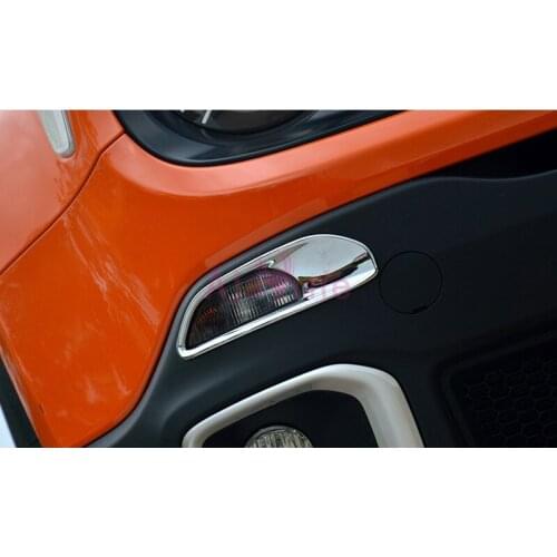 Chrome Car Styling 2016 2017 2018 Daylight Reflector Light Lamp Cover Sticker Moulding Trim Panel For Jeep Renegade Accessories