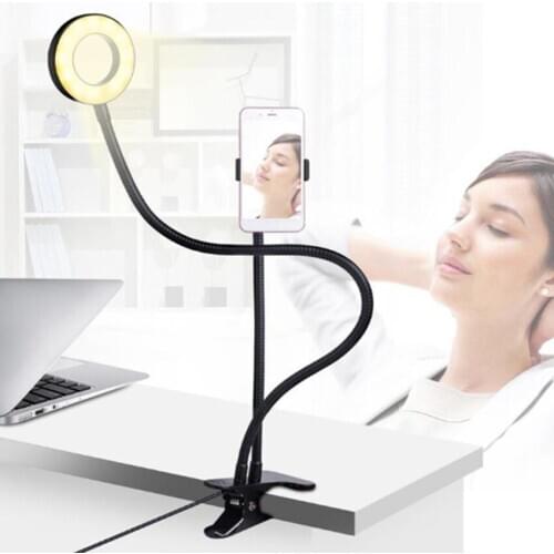 Selfie ring light with long arm lazy phone holder stand photography ring light LED suitable for YouTube live streaming aro de lu