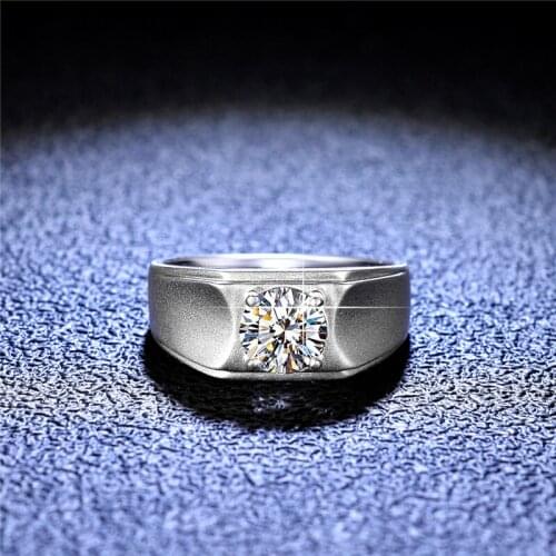 Silver Platinum Diamond Test Passed Excellent Cut 1 Carat D Color High Quality Moissanite Ring Female Silver 925 Wedding Jewelry