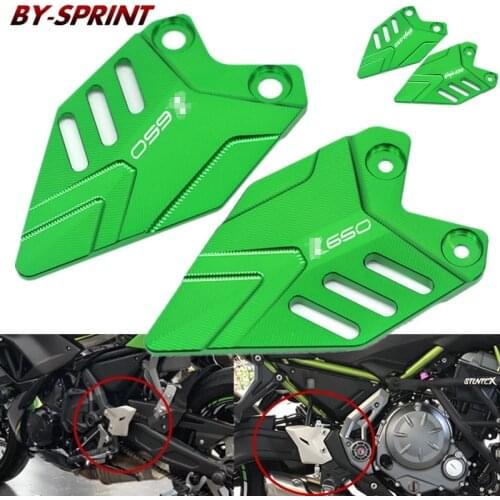 Motorcycle FootPeg Footrest Set CNC Front Pedal Wing Bracket Protector For Kawasaki Z650 Z 650 NINJA 650 NINJA650 ninja650 18-20