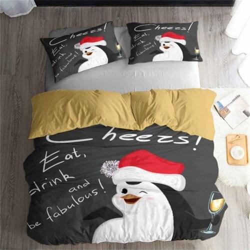 HELENGILI 3D Bedding Set Christmas Print Duvet cover set lifelike bedclothes with pillowcase bed set home Textiles #SD-38