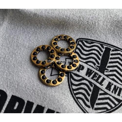 2pieces Brass ring For Knife DIY ZT 0450 0460 0055 knives IKBS bearing flipper Ceramic ball bearing Quick opening tools