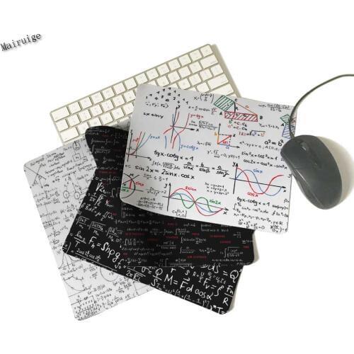 Mairuige Mathematical Formula Rectangle 180X220X2MM 250X290X2MM No Computer Mouse Pad Edge Overlock Rug